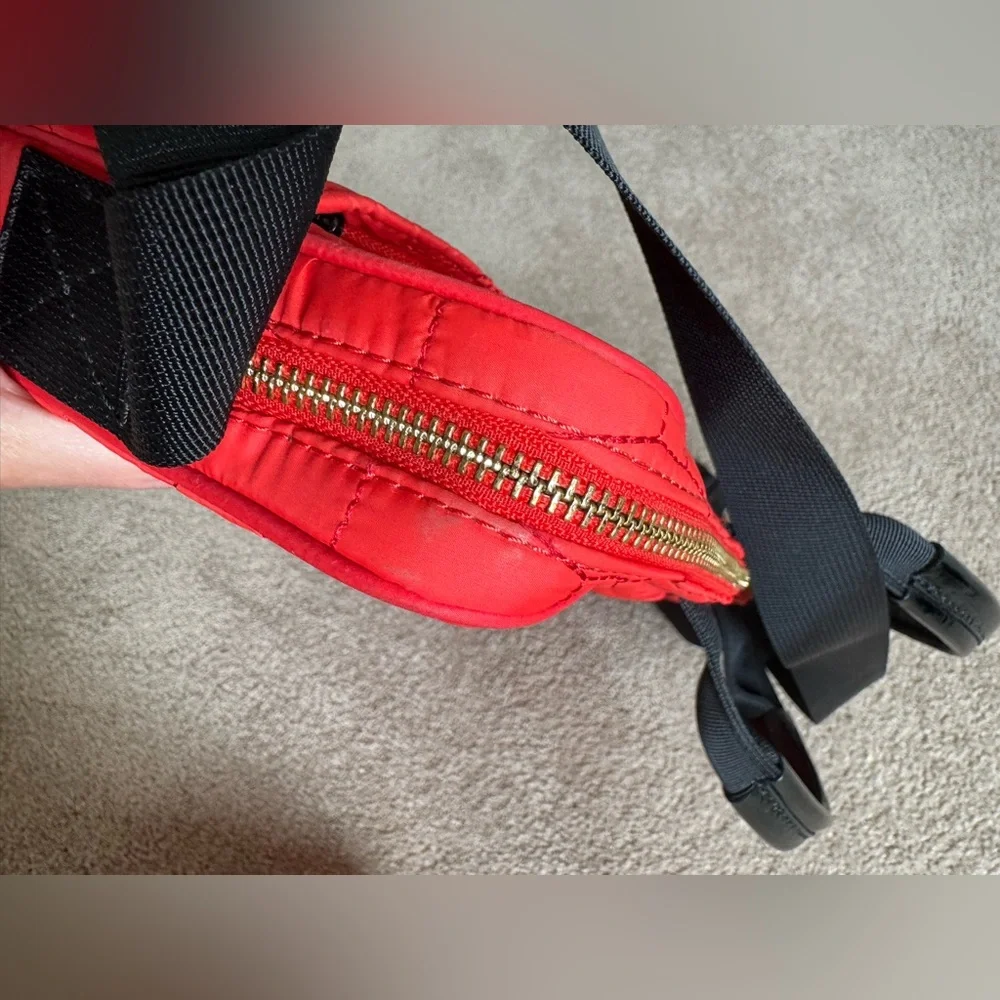 Kate Spade Quilted Bag EUC Signature Spade Quilted Chad Laptop Bag Red Orange